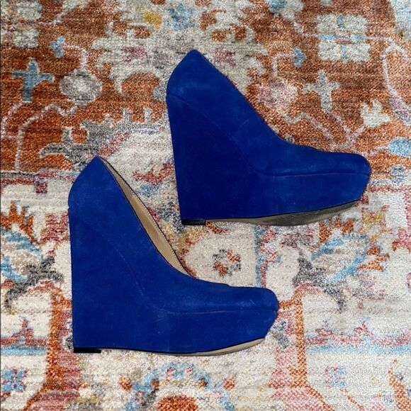 Women’s Steve Madden Royal Blue Wedge heels - Picture 5 of 6